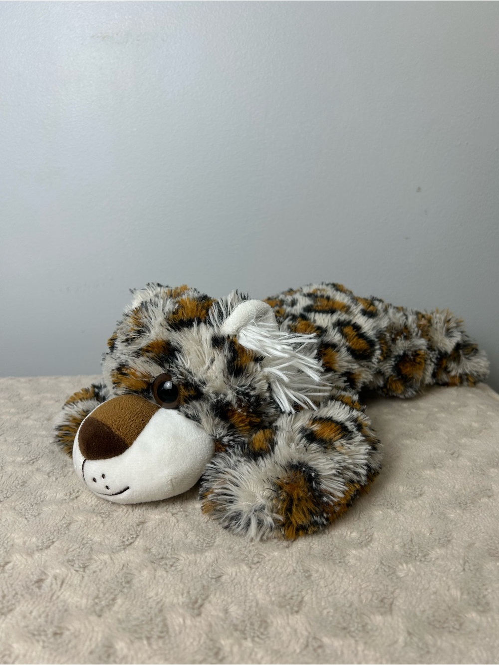 Tom's Toy International Leopard Cheetah Plush Stuffed Animal Brown Spots White